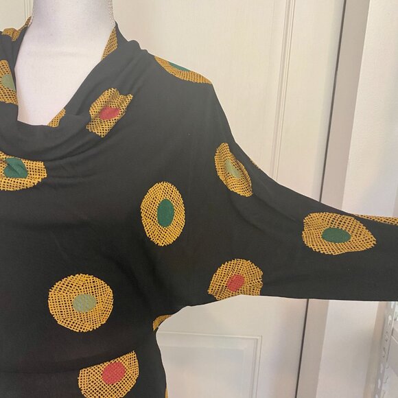 Rare - Koos Van Den Akker Couture 60's/70's Op Art Print Silk Jersey Maxi Dress - Picture 3 of 11